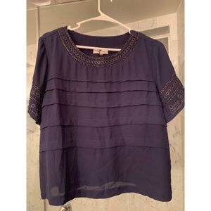 Navy Blue beaded top